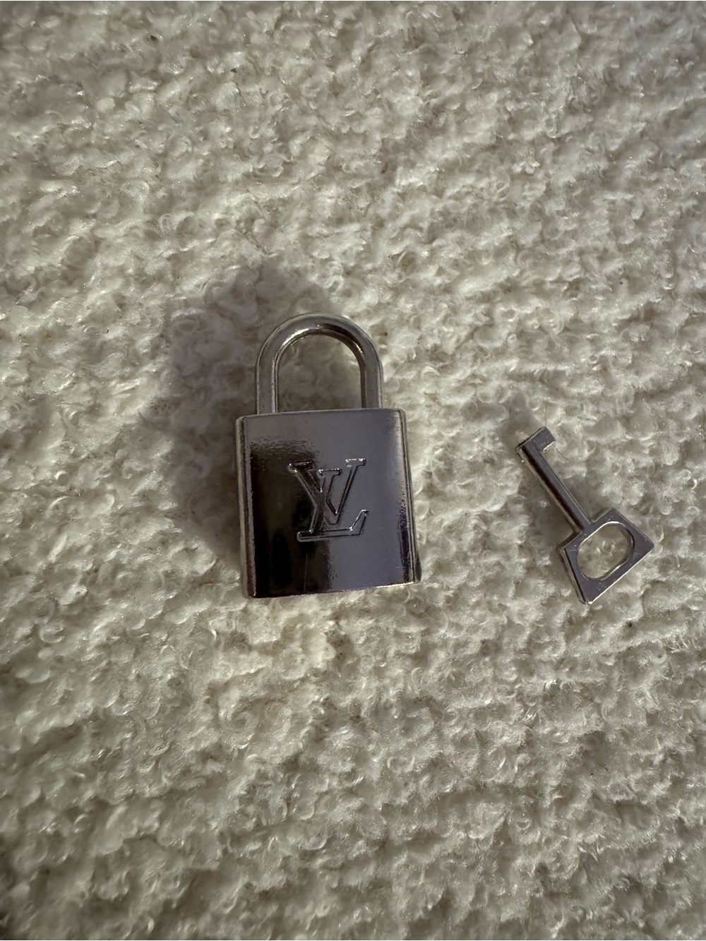 LV Silver Padlock with Key -